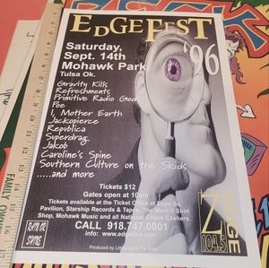 Edgefest 1996 concert poster original pressing 11x 17